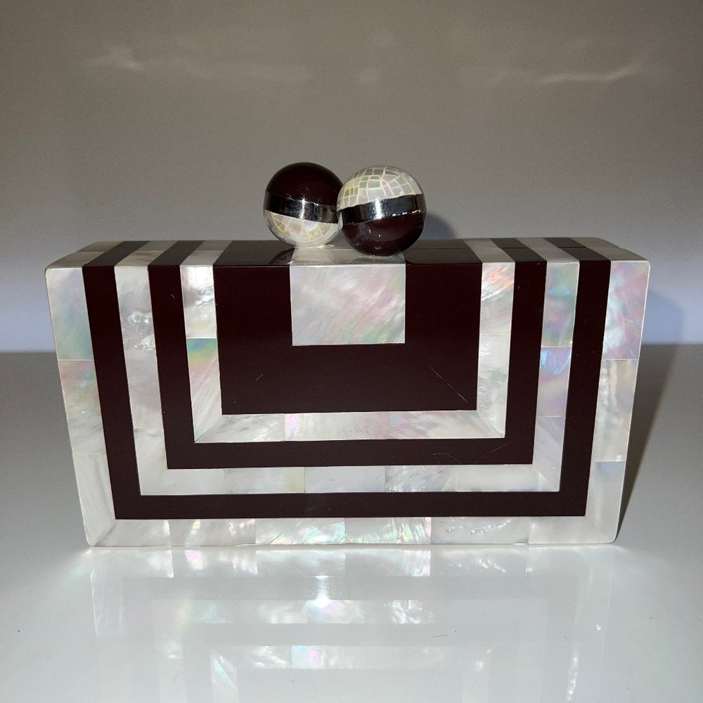 Henri Bendel Black and White Clutch